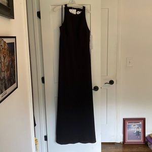 Hayley Paige Occasions Black floor length bridesmaids dress